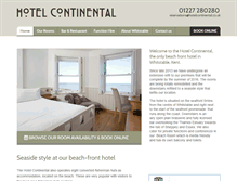 Tablet Screenshot of hotelcontinental.co.uk