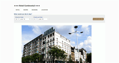 Desktop Screenshot of hotelcontinental.be