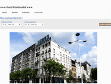 Tablet Screenshot of hotelcontinental.be